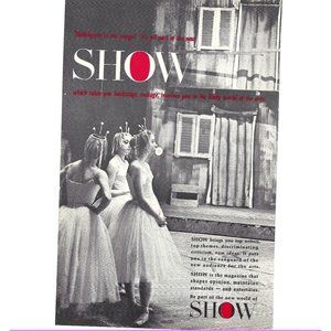 Ad for Magazine SHOW Ballerina and Bubblegum 1960s Vintage Print Ad 9 inch Tall